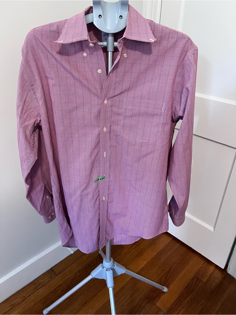 Brooks Brothers red and navy button down dress shirt
